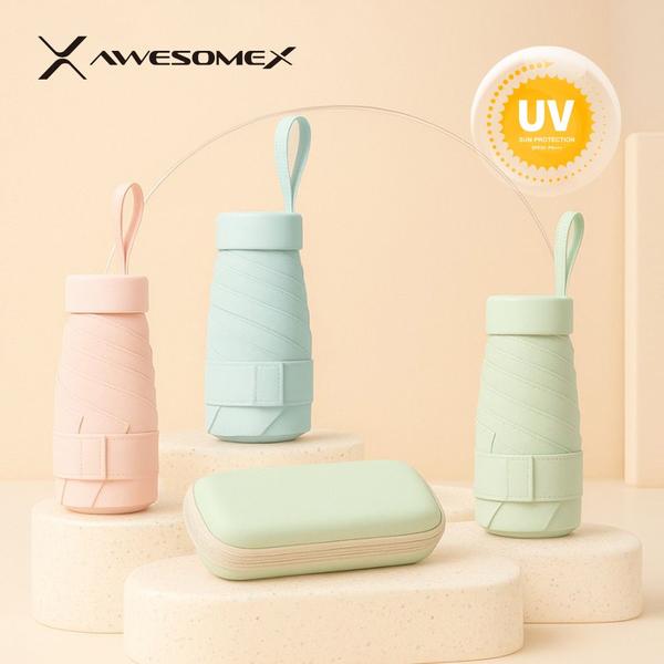 [어썸엑스] UV차단 초경량 미니포켓 암막 파스텔 우양산 (UPF50+)