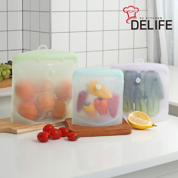 [디라이프] 실리콘 지퍼백 L사이즈 (1,500ml)