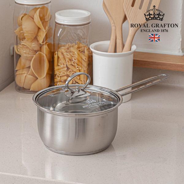 [로얄그래프톤] 아네트 IH 인덕션 스텐냄비 편수 18cm