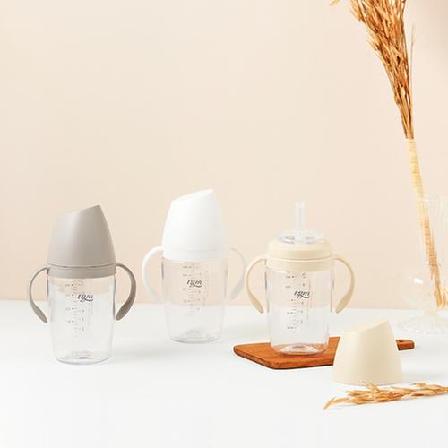 [티지엠] 쌀알 트라이탄 빨대컵 240ml(젖병 호환 가능)