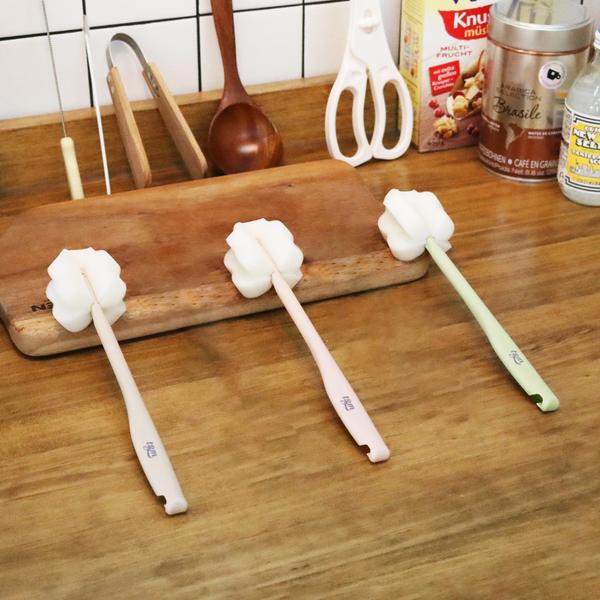 [티지엠] 스펀지 다용도솔 세트(젖병솔/젖꼭지솔/다용도 세척솔)