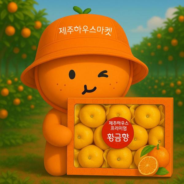 제주하우스마켓 황금향 중과 선물용 2kg 실중량 (10~12과) 