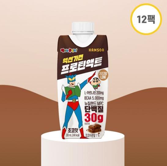 ★임박특가★[함소아] 액션가면 프로틴액트 초코맛 (330ml*12개 / 1박스)