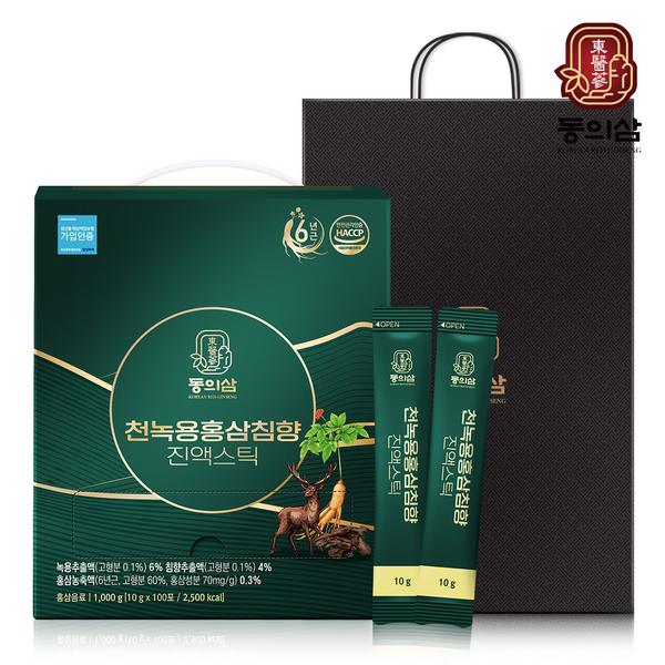 [동의삼] 천녹용홍삼침향 진액스틱 10g x 100포
