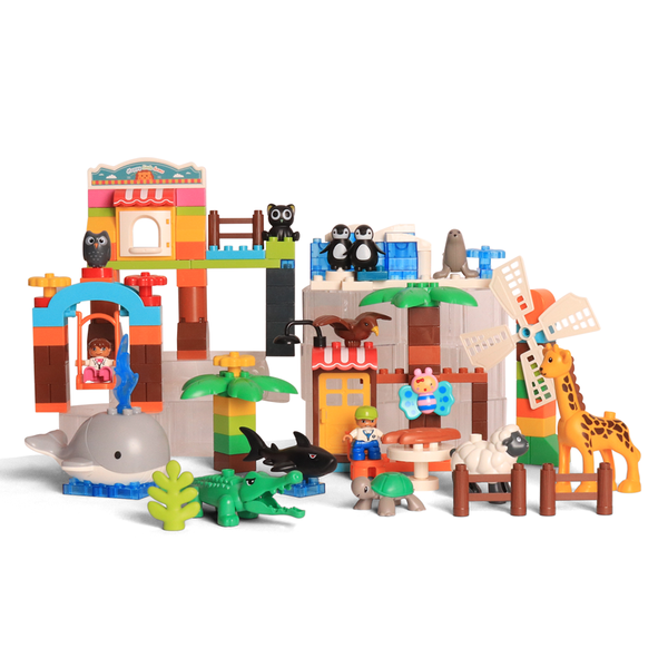 뮤고랑 블록 놀이 주토피아 펭귄아일랜드 세트