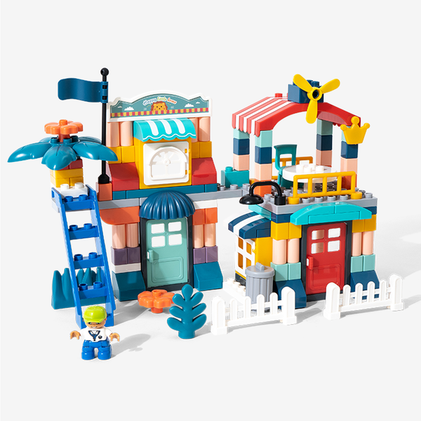 뮤고랑 블록 놀이 해피홈 124pcs